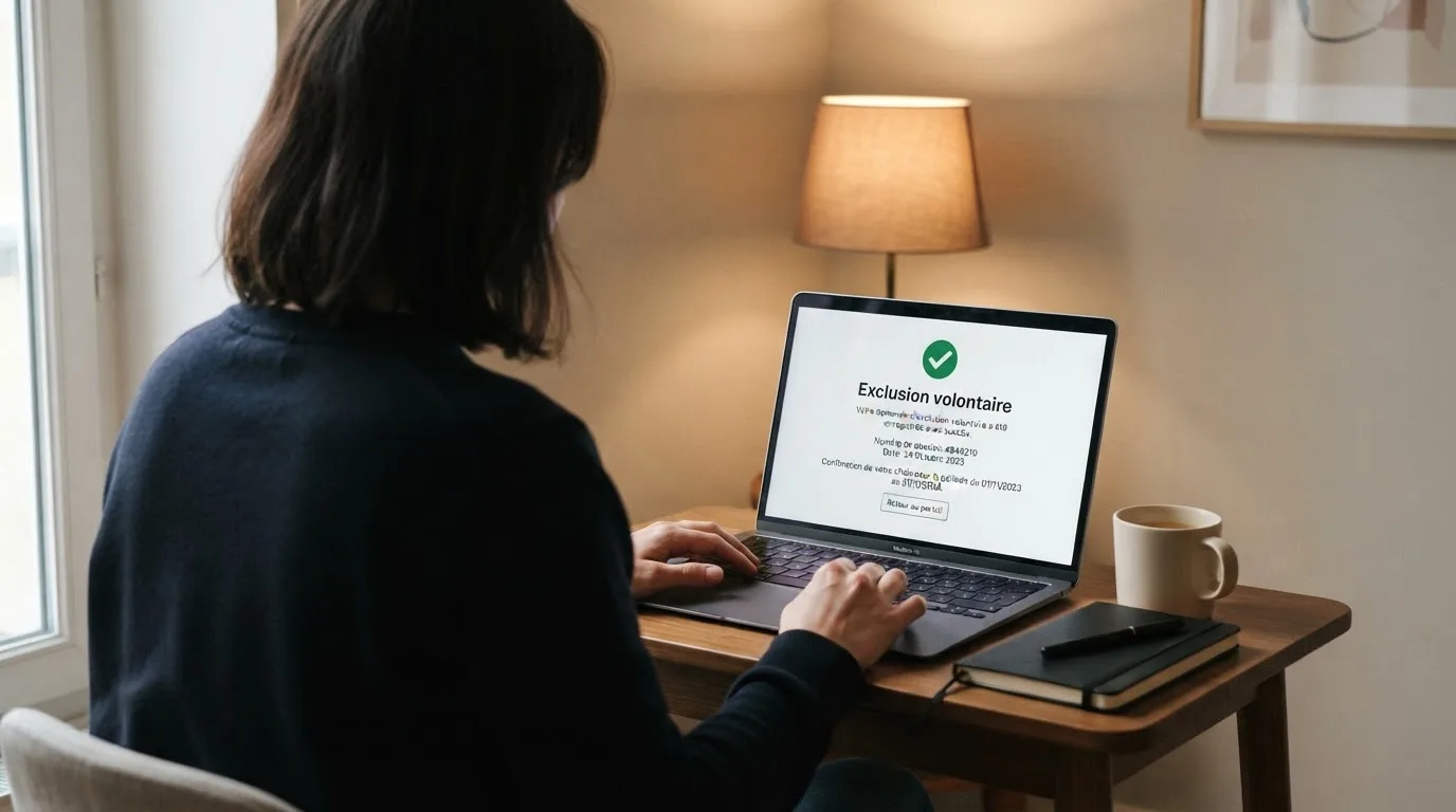 Formulaire en ligne d'inscription à l'interdiction volontaire de jeux