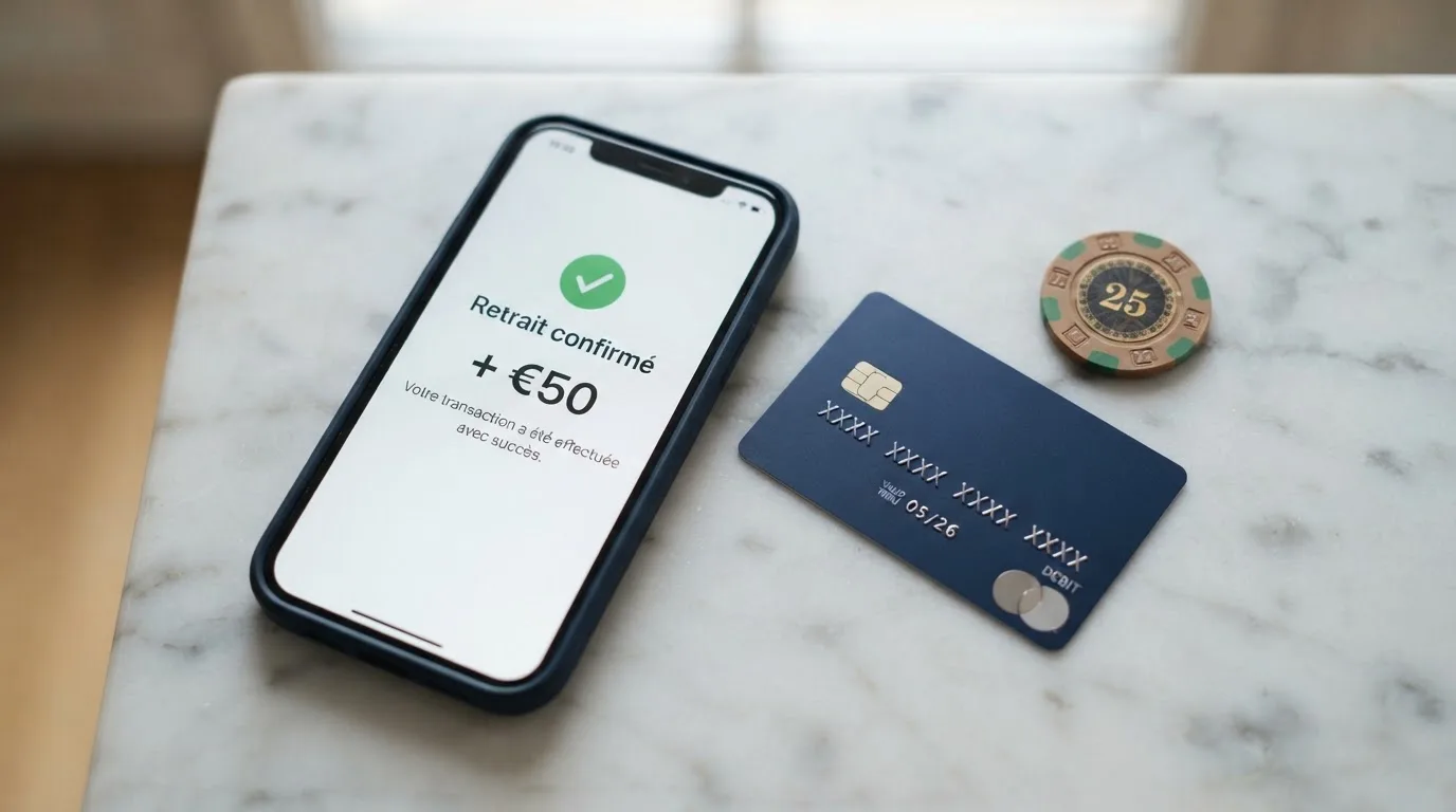 Close-up of a bank card and a smartphone displaying a payment confirmation screen